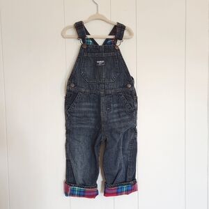 Oshkosh Flannel Lined Overalls, Classic, Warm, SIZE 24M